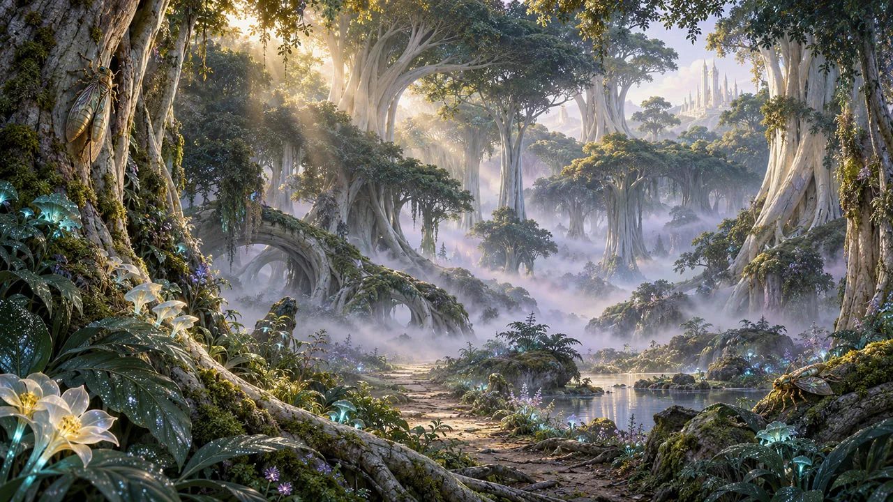 Le bois des Brumes sur la planète Loumina