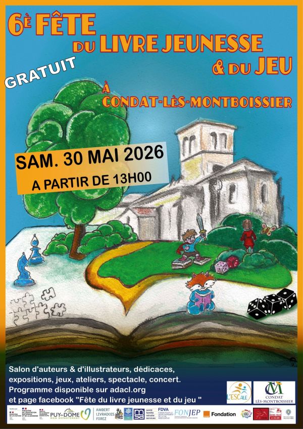 Fête du livre jeunesse et du jeu de Condat-lès-Montboissier