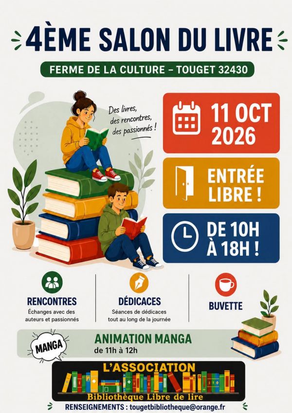 Salon du livre de Touget 2026 Salon du livre de Touget 2026