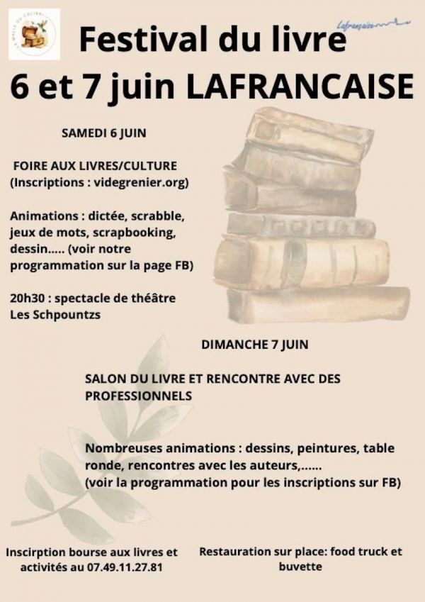 Festival du livre de Lafrançaise 2026 Festival du livre de Lafrançaise 2026