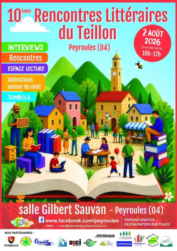 Rencontres littéraires du Teillon à Peyroules 2026 Rencontres littéraires du Teillon à Peyroules 2026