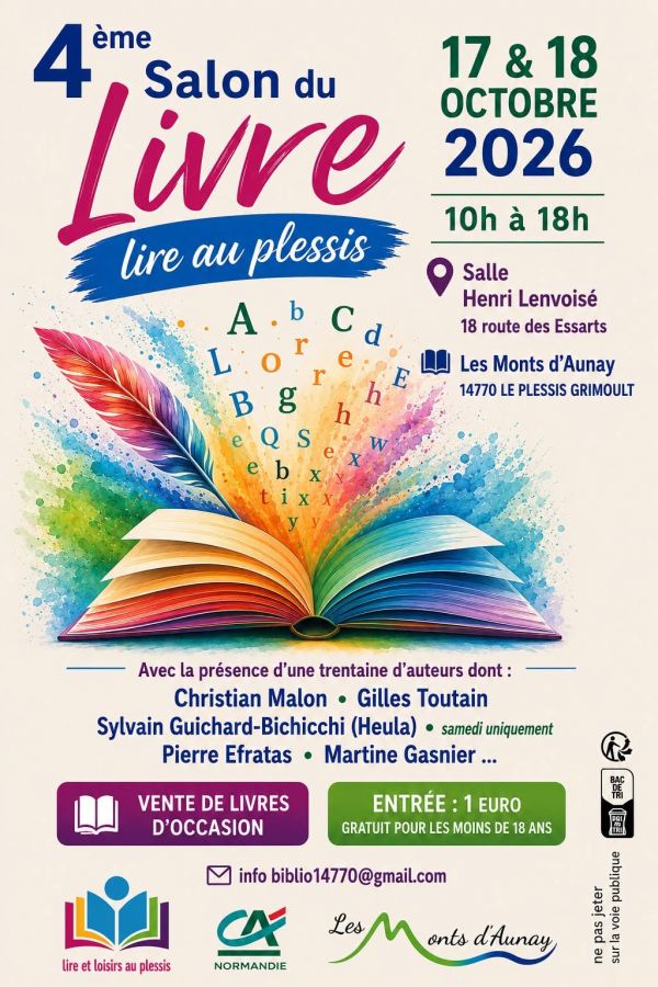Salon du livre du Plessis-Grimoult 2026 Salon du livre du Plessis-Grimoult 2026