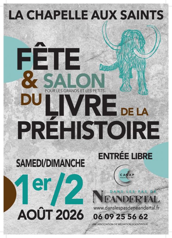 Fête et Salon du Livre de la Préhistoire de La Chapelle-aux-Saints 2026 Fête et Salon du Livre de la Préhistoire de La Chapelle-aux-Saints 2026