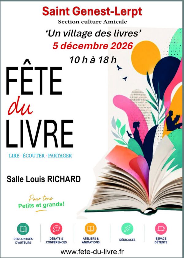 Fête du Livre de Saint-Genest-Lerpt 2026 Fête du Livre de Saint-Genest-Lerpt 2026