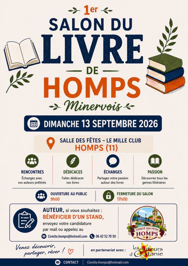 Salon du livre de Homps 2026