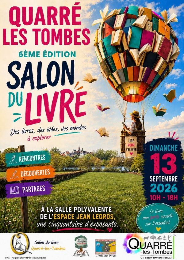 Salon du livre de Quarré-les-Tombes 2026 Salon du livre de Quarré-les-Tombes 2026