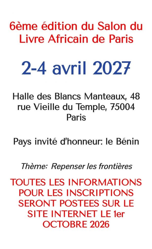 Salon du Livre Africain de Paris 2027 Salon du Livre Africain de Paris 2027