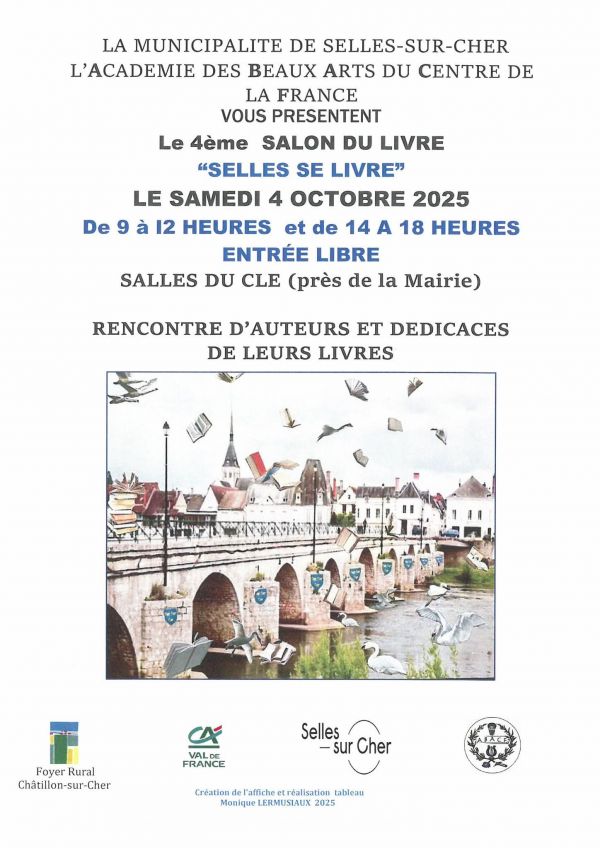 Salon du livre de Selles-sur-Cher 2025 Salon du livre de Selles-sur-Cher 2025