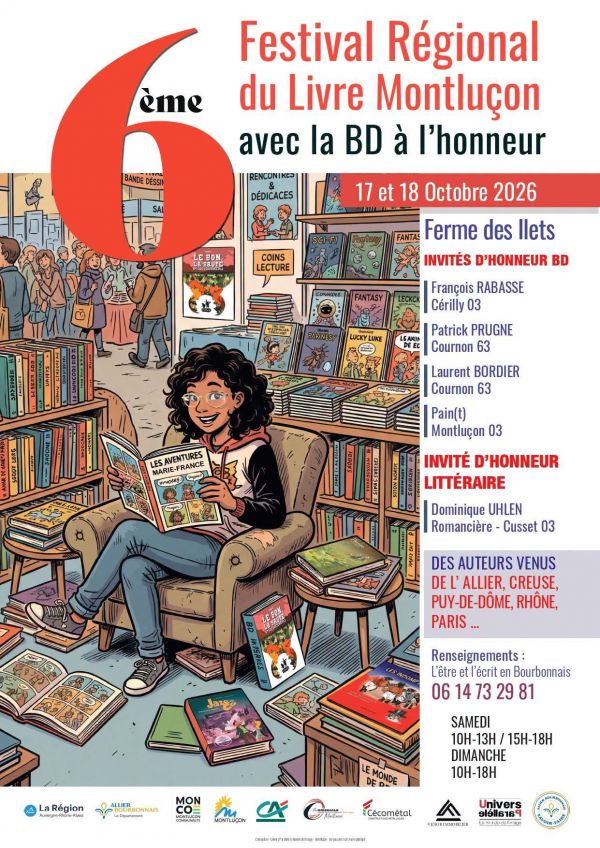 Festival régional du livre de Montluçon 2026 Festival régional du livre de Montluçon 2026