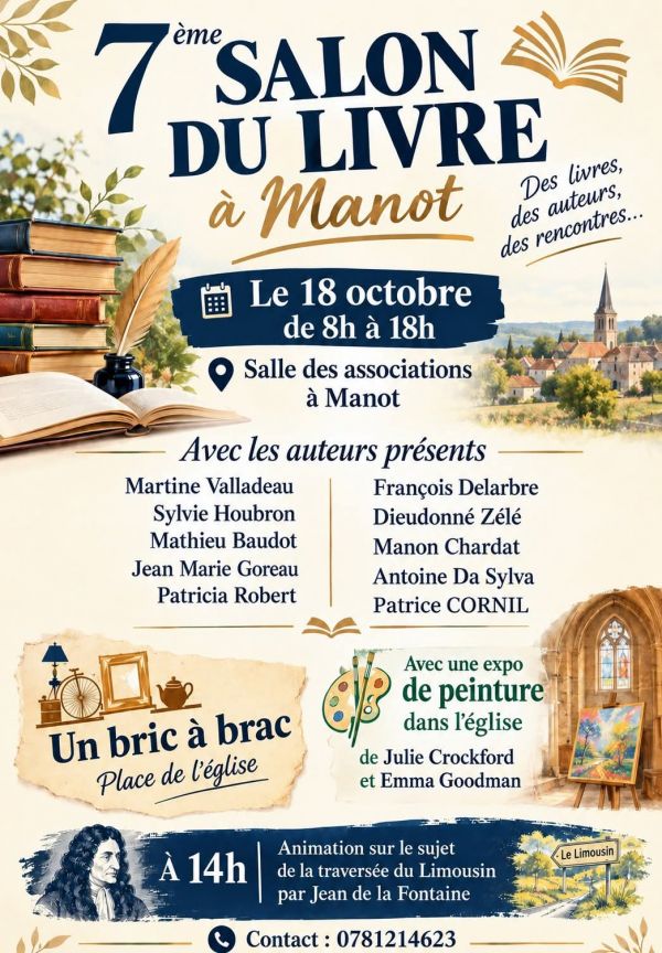 Salon du livre de Manot 2026 Salon du livre de Manot 2026