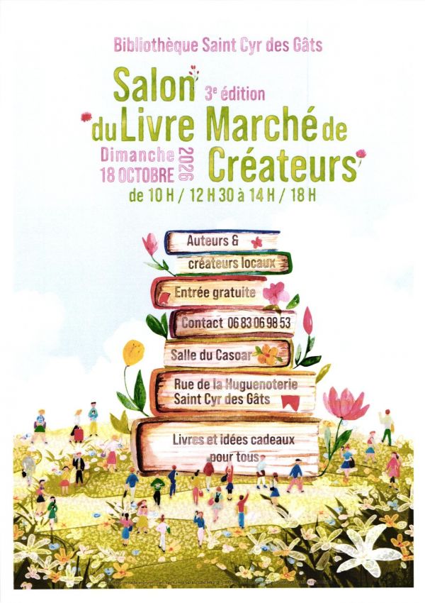 Salon du livre de Saint-Cyr-des-Gâts 2026 Salon du livre de Saint-Cyr-des-Gâts 2026