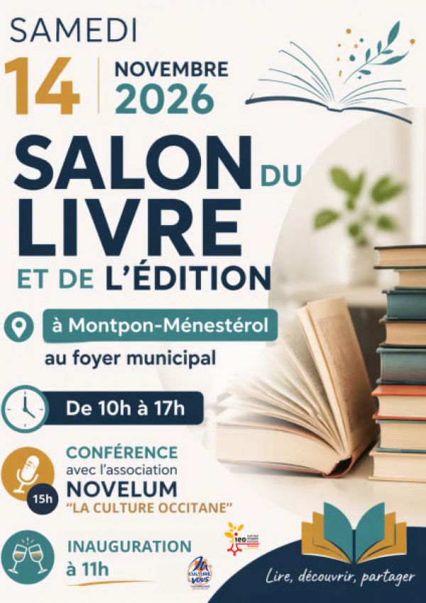 Salon du livre et de l’édition de Montpon-Ménestérol 2026 Salon du livre et de l’édition de Montpon-Ménestérol 2026