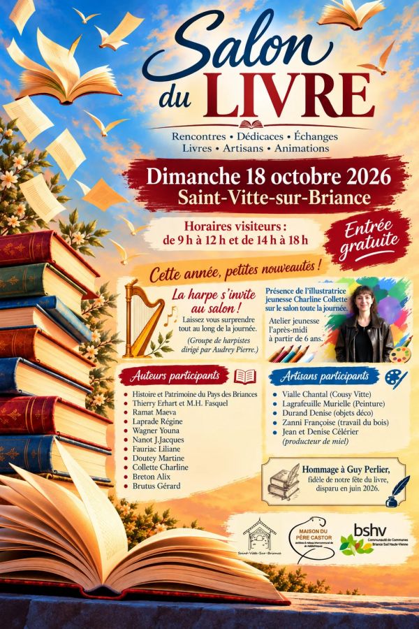 Salon du livre de Saint-Vitte-sur-Briance 2026 Salon du livre de Saint-Vitte-sur-Briance 2026